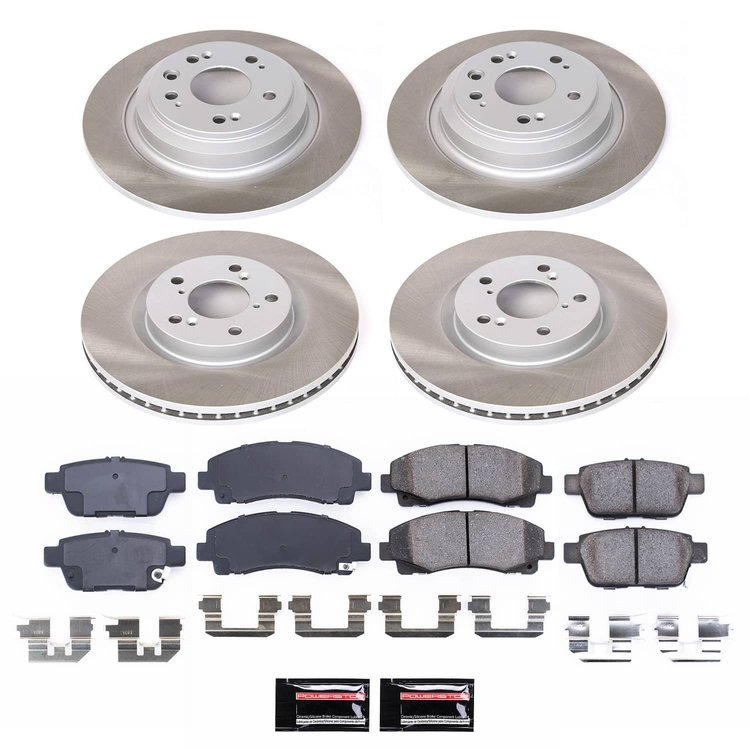 SC5856 Semi-Coated Rotor & Low-Dust Ceramic Brake Pad Kit