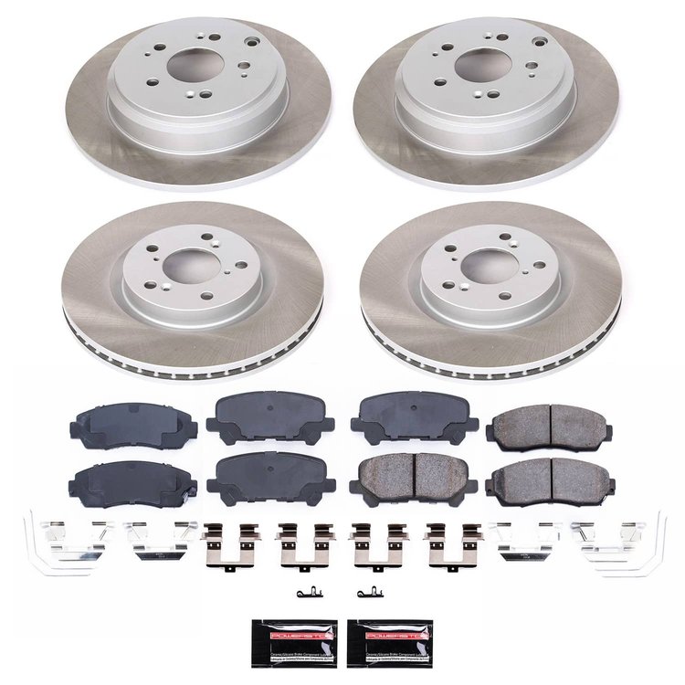 SC5858 Semi-Coated Rotor & Low-Dust Ceramic Brake Pad Kit