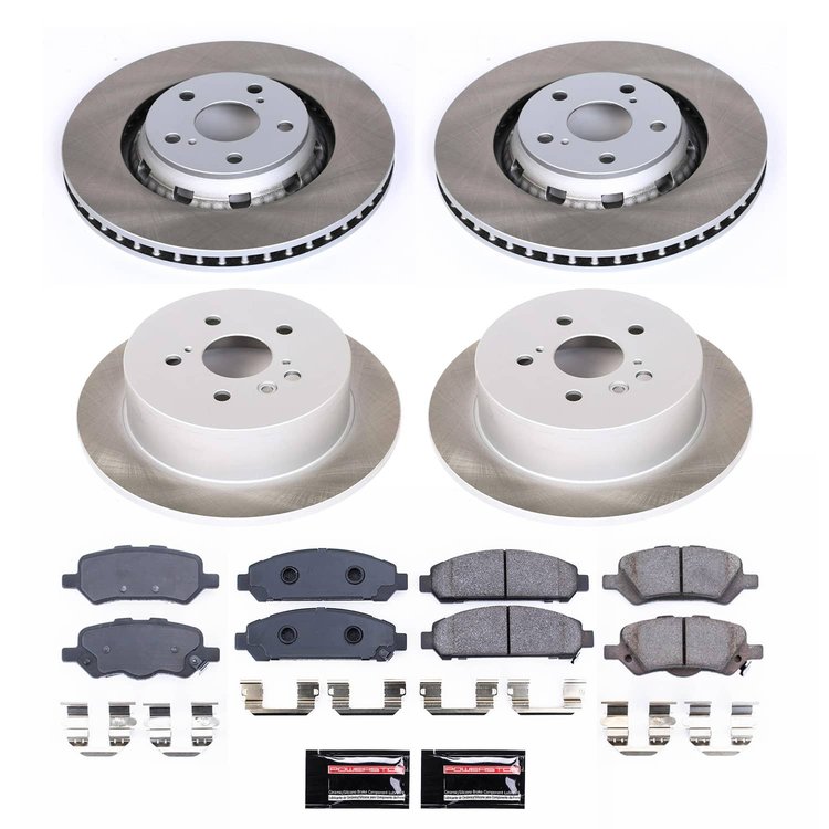 SC5866 Semi-Coated Rotor & Low-Dust Ceramic Brake Pad Kit