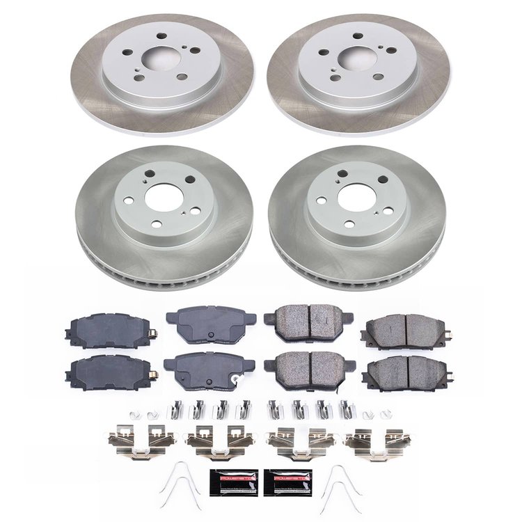 SC5871 Semi-Coated Rotor & Low-Dust Ceramic Brake Pad Kit