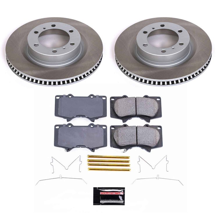 SC5873 Semi-Coated Rotor & Low-Dust Ceramic Brake Pad Kit