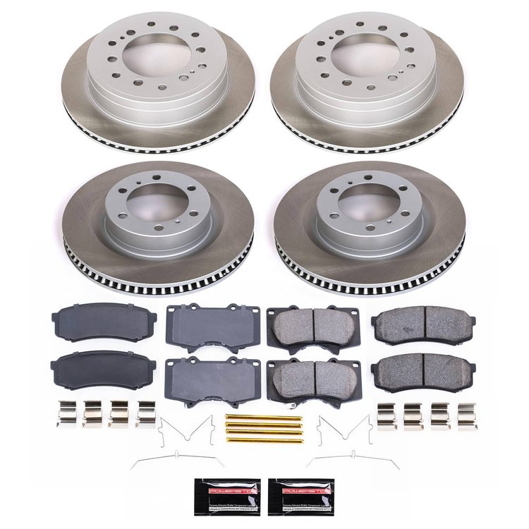 SC5874 Semi-Coated Rotor & Low-Dust Ceramic Brake Pad Kit
