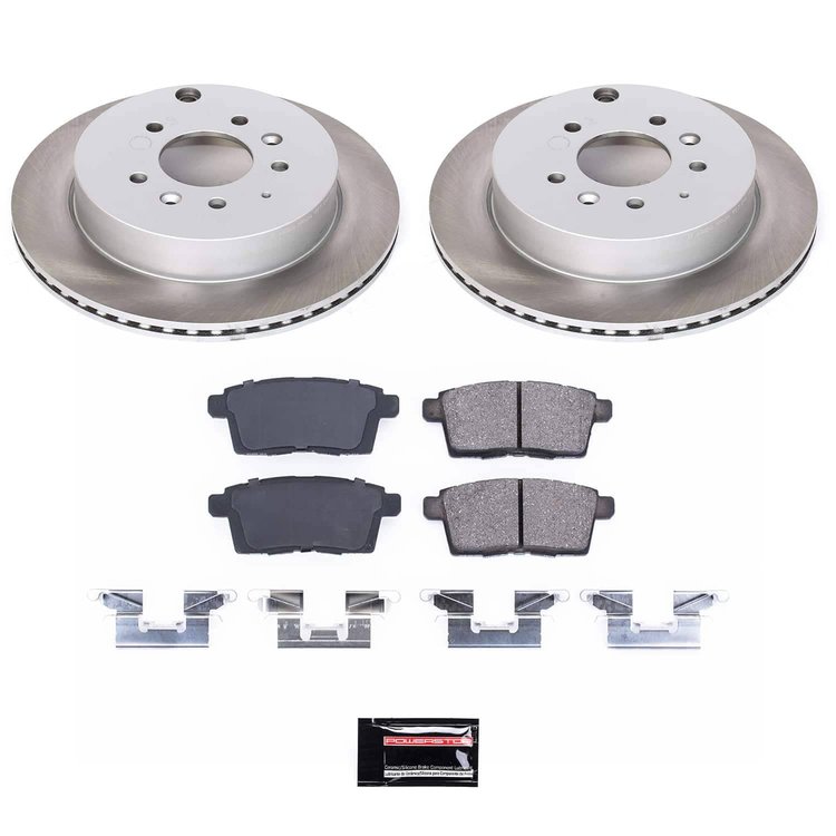 SC5876 Semi-Coated Rotor & Low-Dust Ceramic Brake Pad Kit