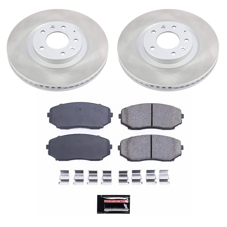 SC5878 Semi-Coated Rotor & Low-Dust Ceramic Brake Pad Kit