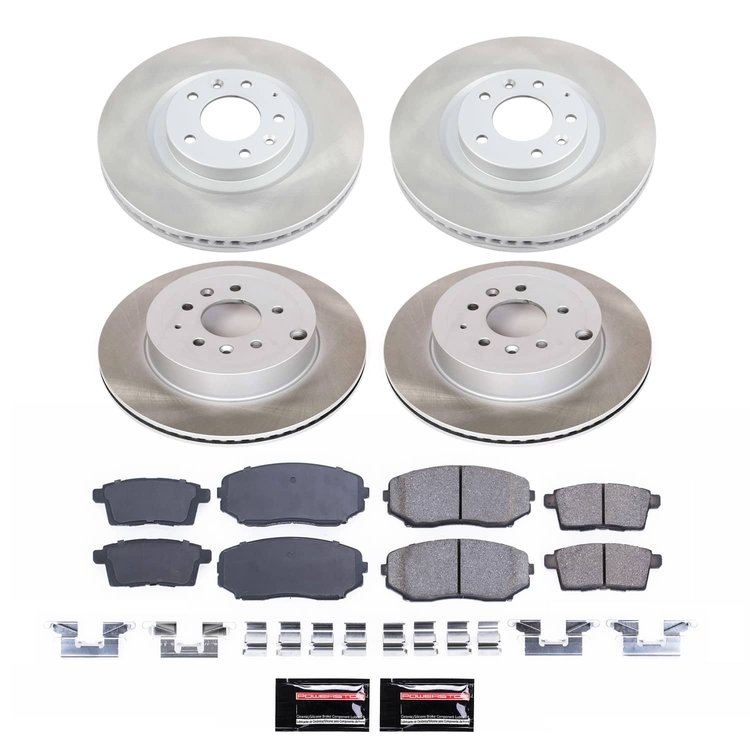 SC5879 Semi-Coated Rotor & Low-Dust Ceramic Brake Pad Kit