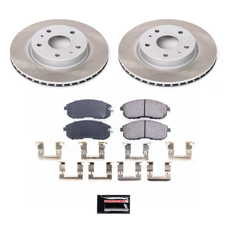 SC5887 Semi-Coated Rotor & Low-Dust Ceramic Brake Pad Kit