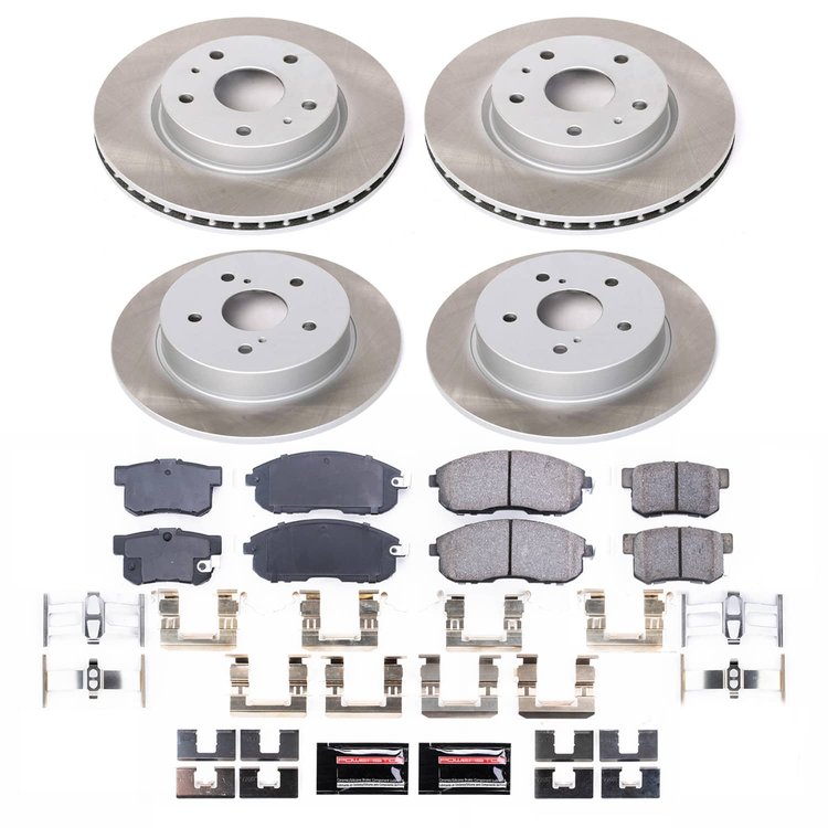 SC5888 Semi-Coated Rotor & Low-Dust Ceramic Brake Pad Kit