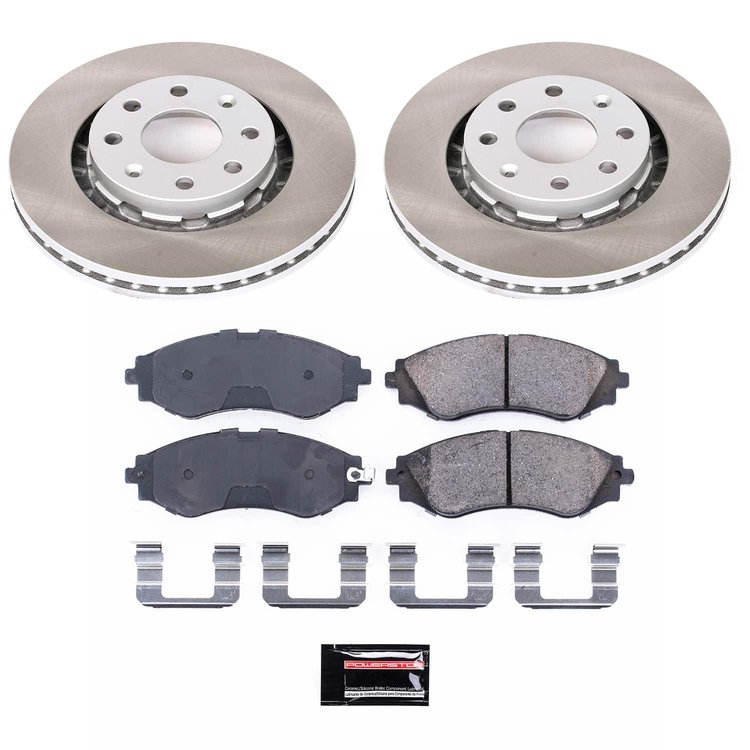 SC5893 Semi-Coated Rotor & Low-Dust Ceramic Brake Pad Kit