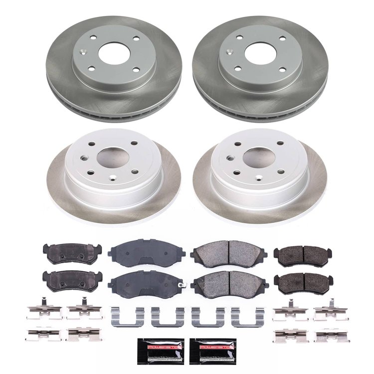 SC5895 Semi-Coated Rotor & Low-Dust Ceramic Brake Pad Kit