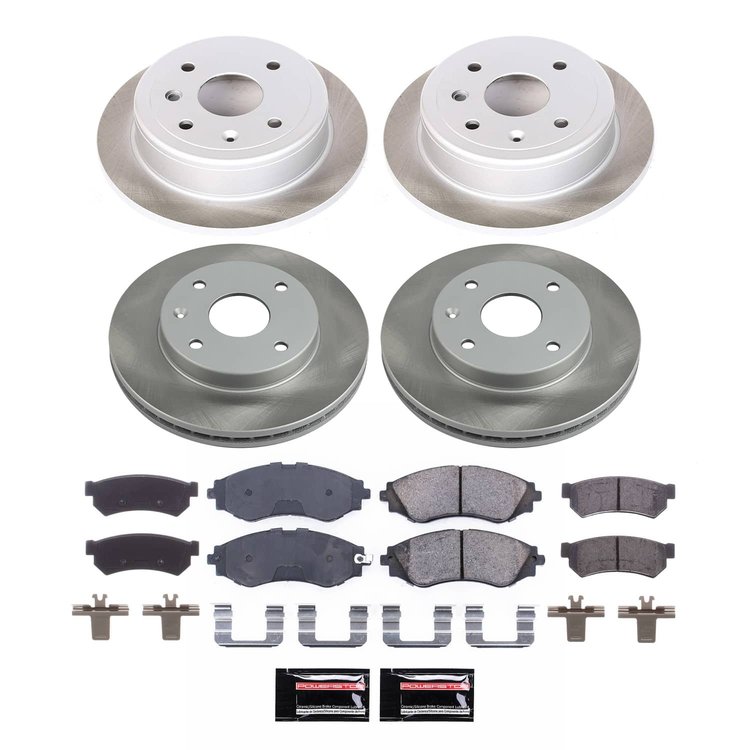 SC5896 Semi-Coated Rotor & Low-Dust Ceramic Brake Pad Kit