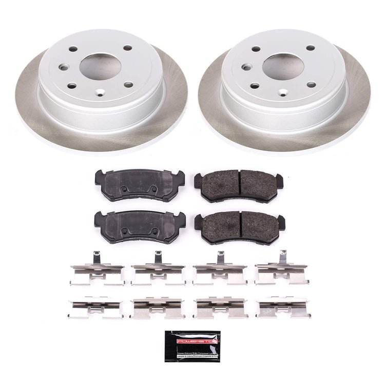 SC5897 Semi-Coated Rotor & Low-Dust Ceramic Brake Pad Kit