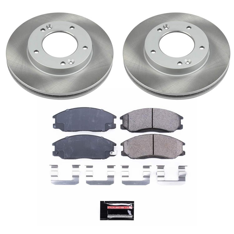 SC5899 Semi-Coated Rotor & Low-Dust Ceramic Brake Pad Kit