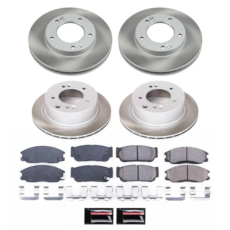 SC5900 Semi-Coated Rotor & Low-Dust Ceramic Brake Pad Kit