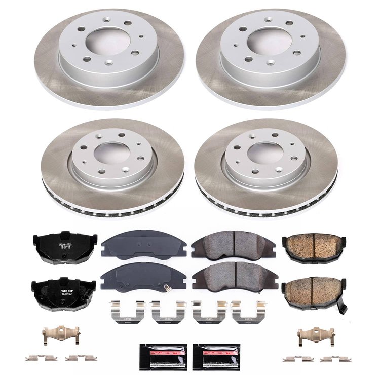 SC5904 Semi-Coated Rotor & Low-Dust Ceramic Brake Pad Kit