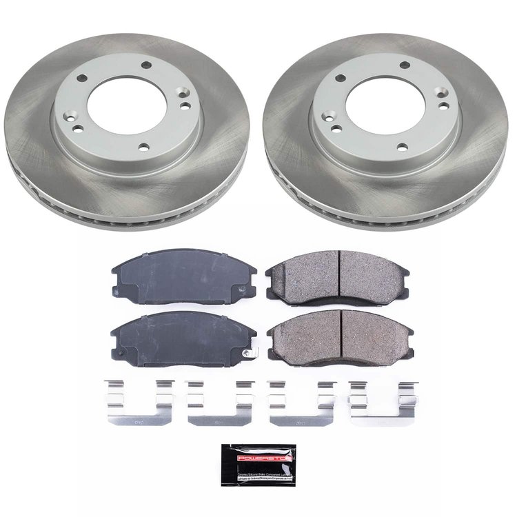 SC5908 Semi-Coated Rotor & Low-Dust Ceramic Brake Pad Kit