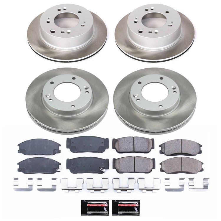 SC5909 Semi-Coated Rotor & Low-Dust Ceramic Brake Pad Kit