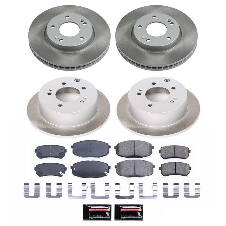 SC5912 Semi-Coated Rotor & Low-Dust Ceramic Brake Pad Kit