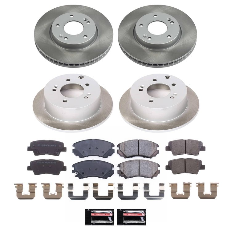 SC5914 Semi-Coated Rotor & Low-Dust Ceramic Brake Pad Kit