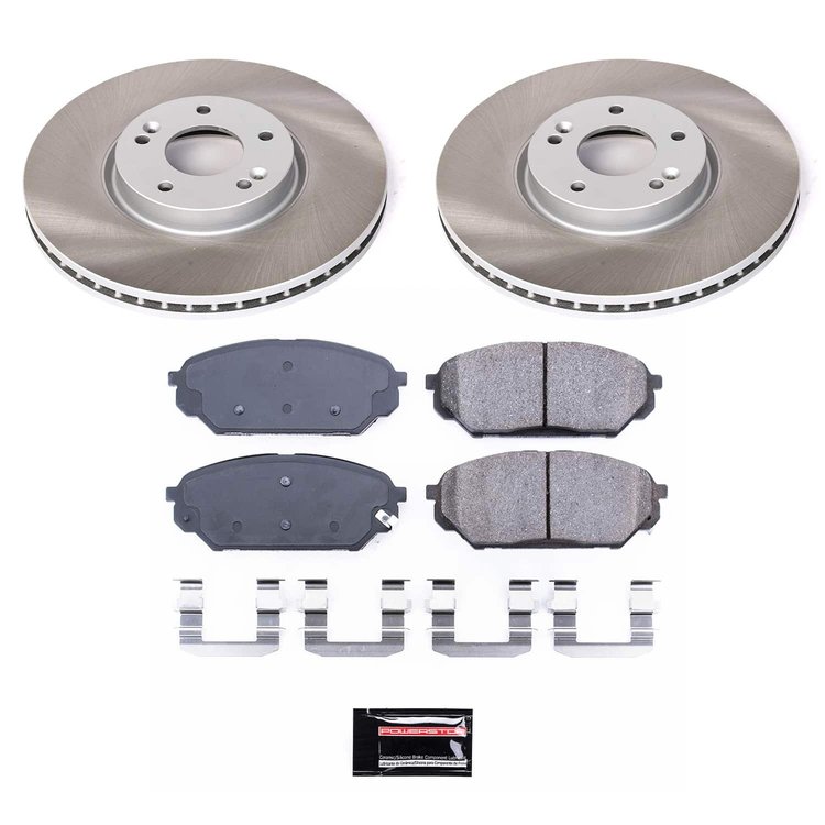 SC5918 Semi-Coated Rotor & Low-Dust Ceramic Brake Pad Kit