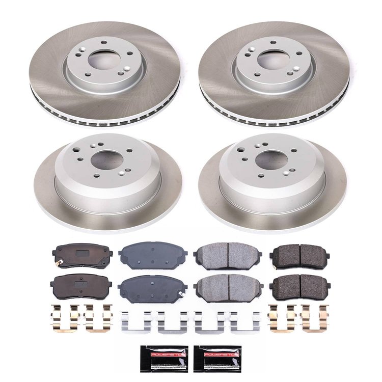 SC5919 Semi-Coated Rotor & Low-Dust Ceramic Brake Pad Kit