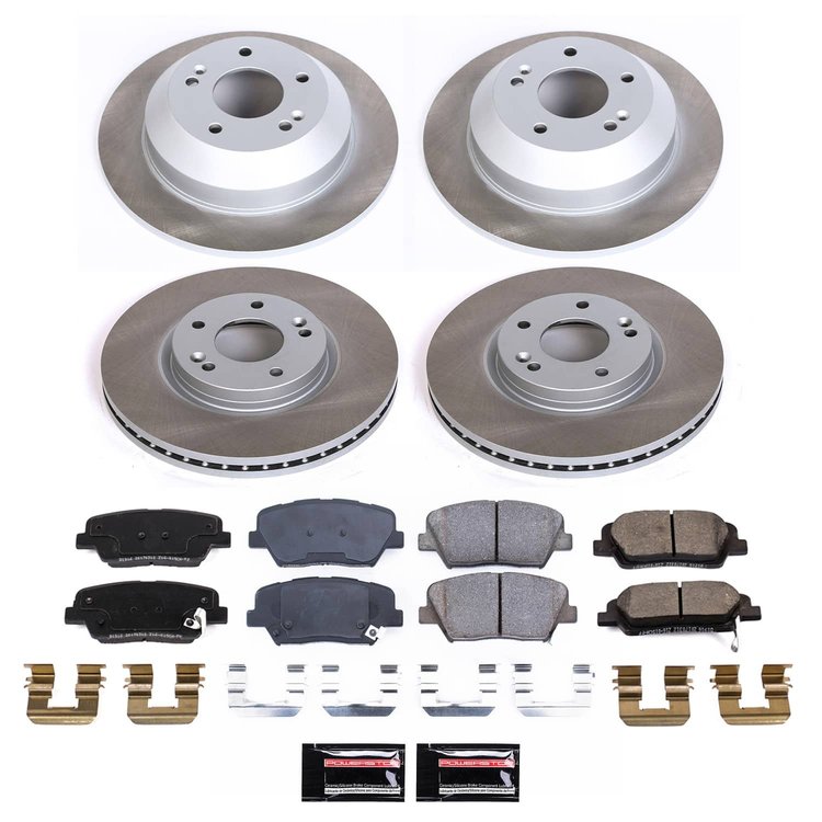 SC5927 Semi-Coated Rotor & Low-Dust Ceramic Brake Pad Kit