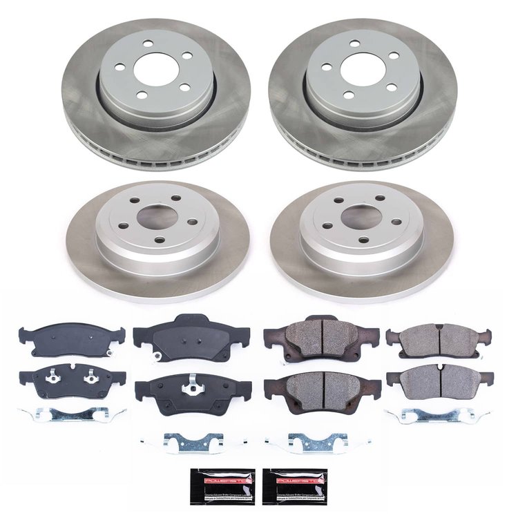 SC5952 Semi-Coated Rotor & Low-Dust Ceramic Brake Pad Kit