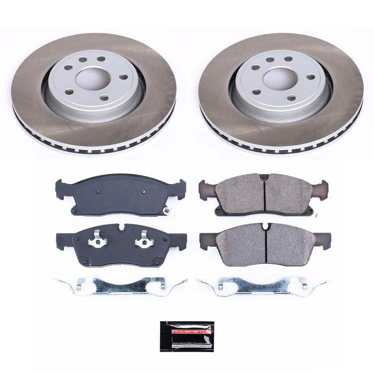 SC5954 Semi-Coated Rotor & Low-Dust Ceramic Brake Pad Kit