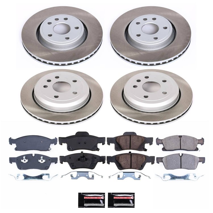 SC5955 Semi-Coated Rotor & Low-Dust Ceramic Brake Pad Kit