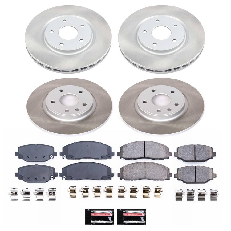 SC5960 Semi-Coated Rotor & Low-Dust Ceramic Brake Pad Kit