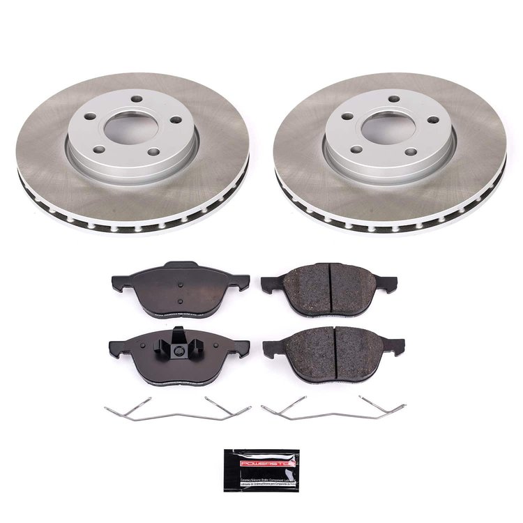 SC5976 Semi-Coated Rotor & Low-Dust Ceramic Brake Pad Kit