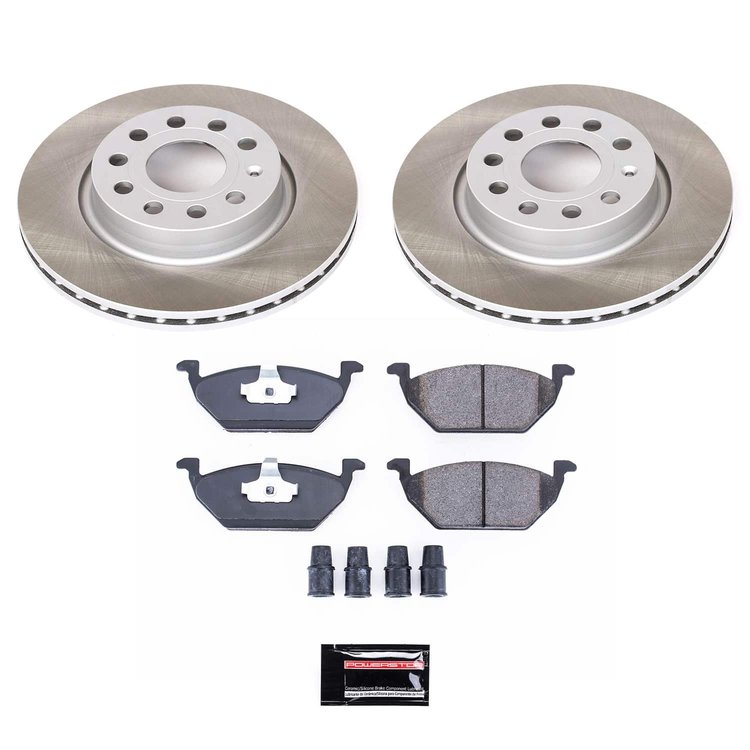 SC6041 Semi-Coated Rotor & Low-Dust Ceramic Brake Pad Kit