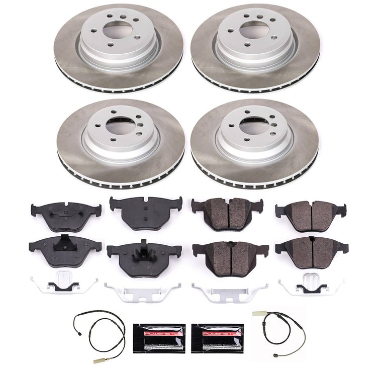 SC6057 Semi-Coated Rotor & Low-Dust Ceramic Brake Pad Kit