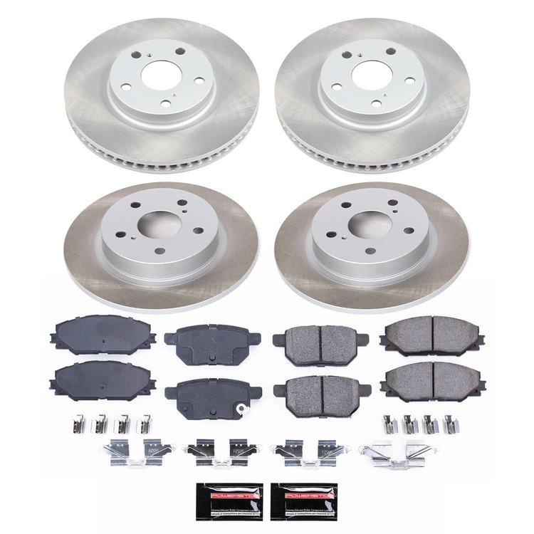 SC6076 Semi-Coated Rotor & Low-Dust Ceramic Brake Pad Kit