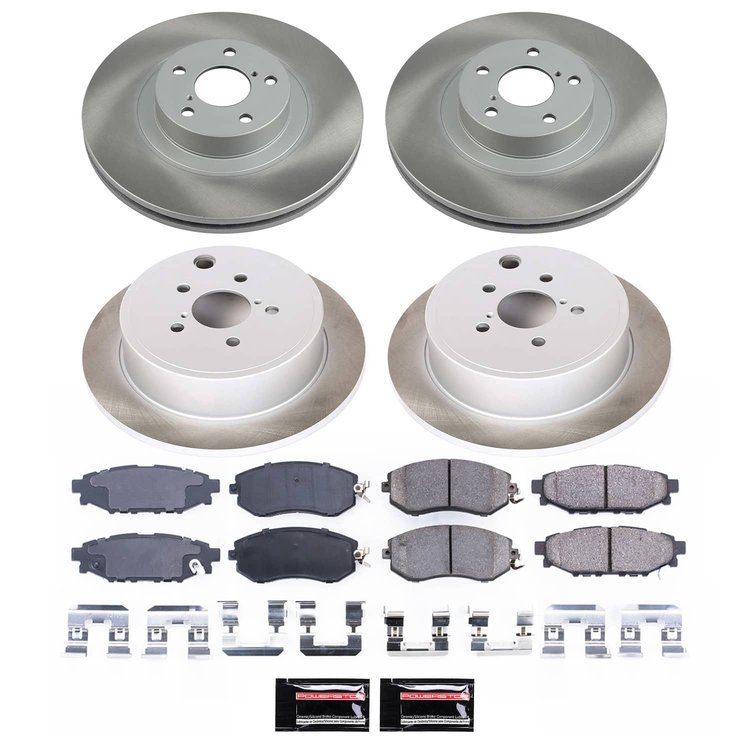 SC6083 Semi-Coated Rotor & Low-Dust Ceramic Brake Pad Kit