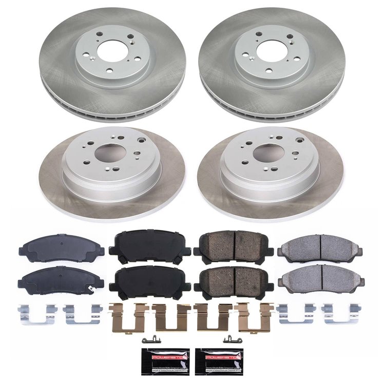 SC6084 Semi-Coated Rotor & Low-Dust Ceramic Brake Pad Kit