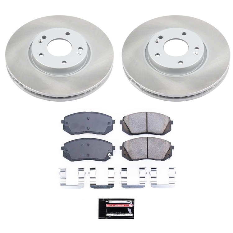 SC6087 Semi-Coated Rotor & Low-Dust Ceramic Brake Pad Kit
