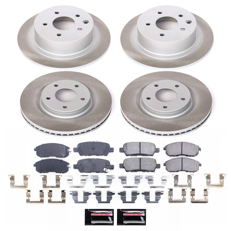 SC6095 Semi-Coated Rotor & Low-Dust Ceramic Brake Pad Kit