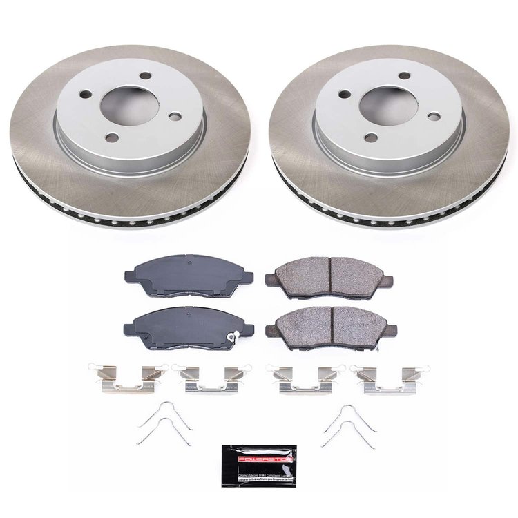 SC6096 Semi-Coated Rotor & Low-Dust Ceramic Brake Pad Kit