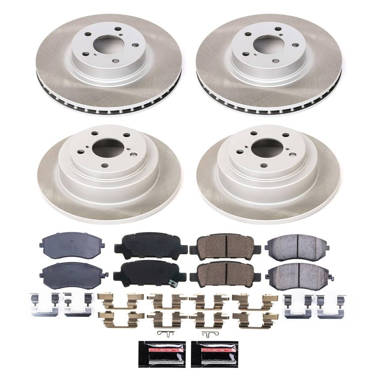 SC6109 Semi-Coated Rotor & Low-Dust Ceramic Brake Pad Kit