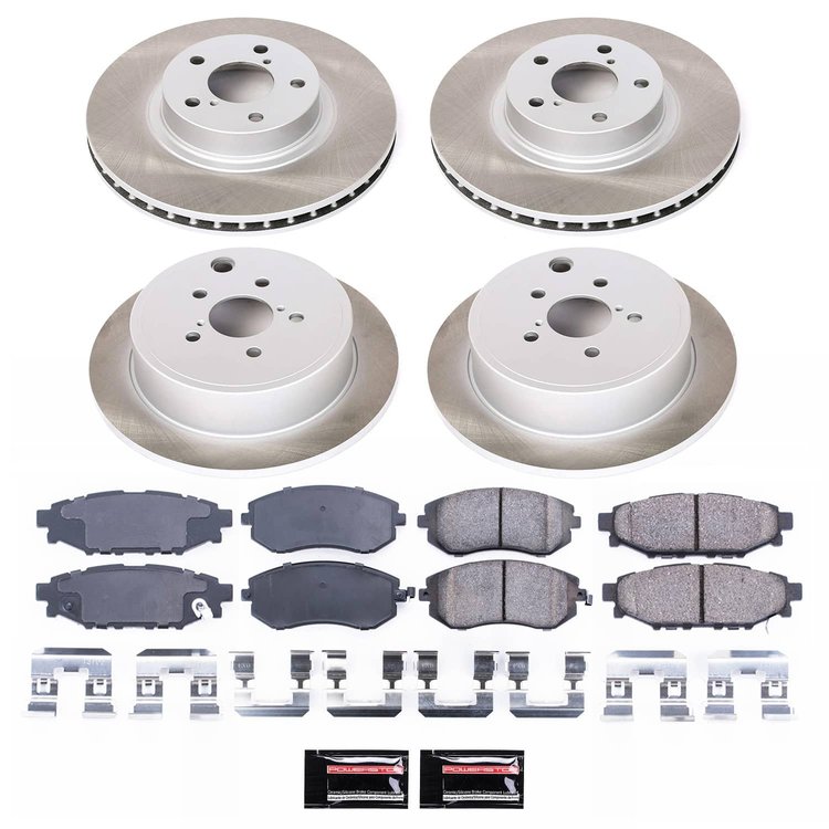 SC6110 Semi-Coated Rotor & Low-Dust Ceramic Brake Pad Kit
