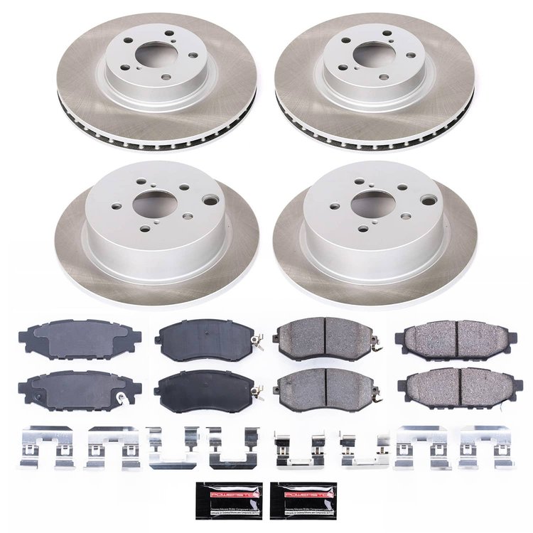 SC6113 Semi-Coated Rotor & Low-Dust Ceramic Brake Pad Kit