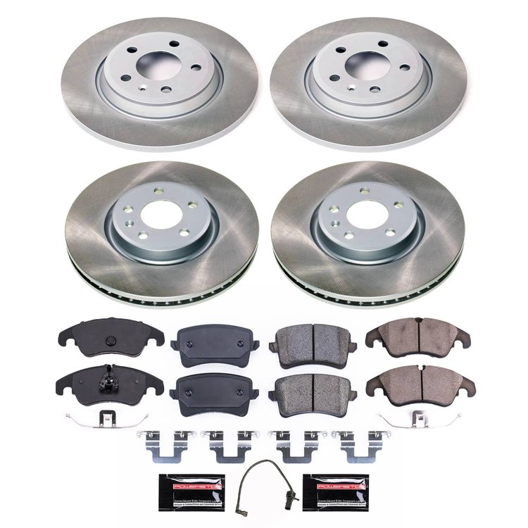 SC6134 Semi-Coated Rotor & Low-Dust Ceramic Brake Pad Kit