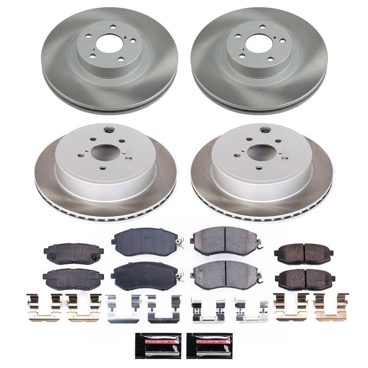 SC6164 Semi-Coated Rotor & Low-Dust Ceramic Brake Pad Kit