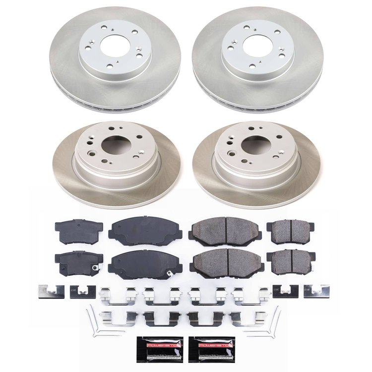 SC6171 Semi-Coated Rotor & Low-Dust Ceramic Brake Pad Kit