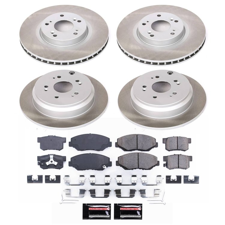 SC6173 Semi-Coated Rotor & Low-Dust Ceramic Brake Pad Kit