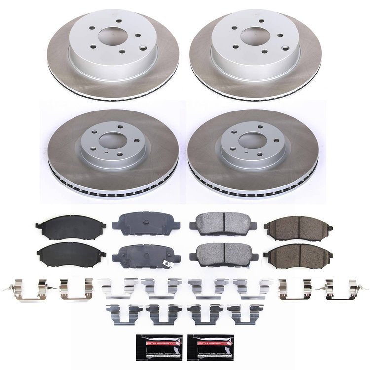 SC6237 Semi-Coated Rotor & Low-Dust Ceramic Brake Pad Kit