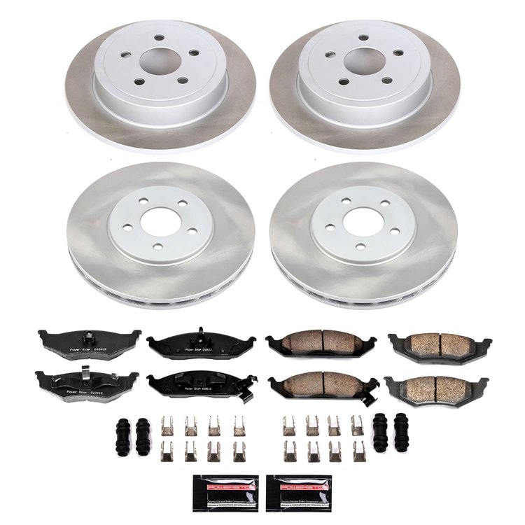 SC6265 Semi-Coated Rotor & Low-Dust Ceramic Brake Pad Kit