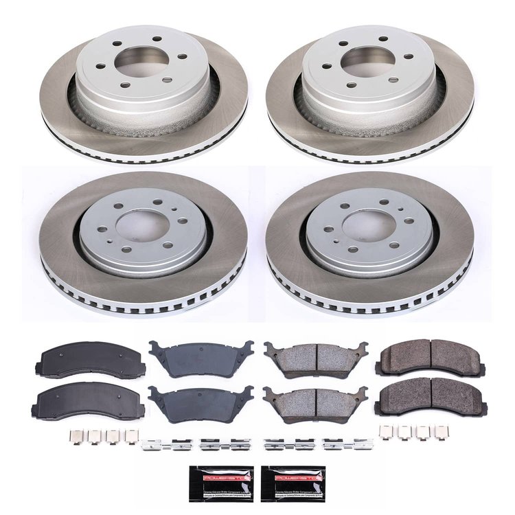 SC6268 Semi-Coated Rotor & Low-Dust Ceramic Brake Pad Kit