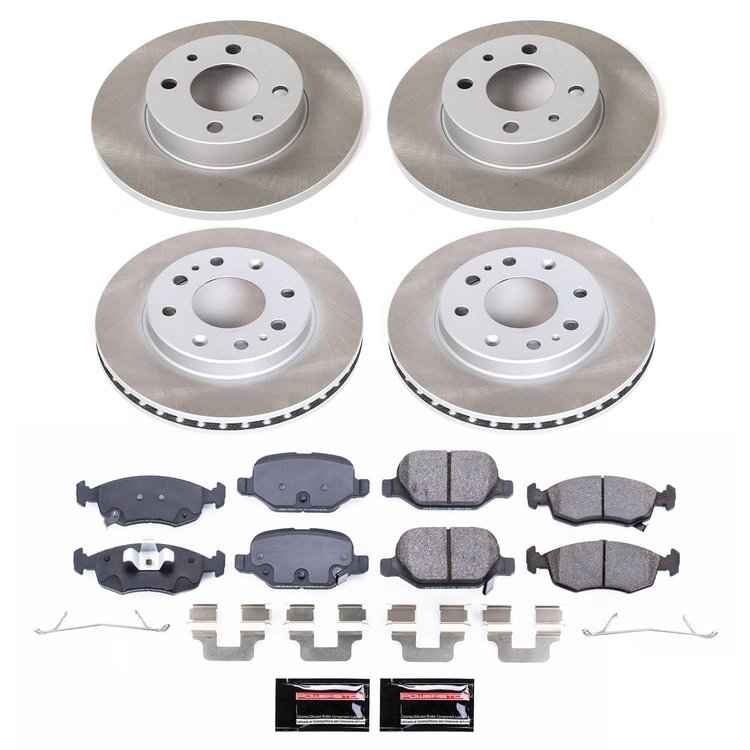 SC6291 Semi-Coated Rotor & Low-Dust Ceramic Brake Pad Kit