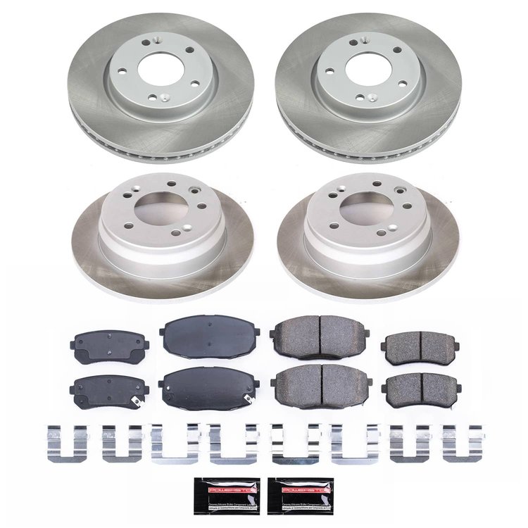 SC6302 Semi-Coated Rotor & Low-Dust Ceramic Brake Pad Kit
